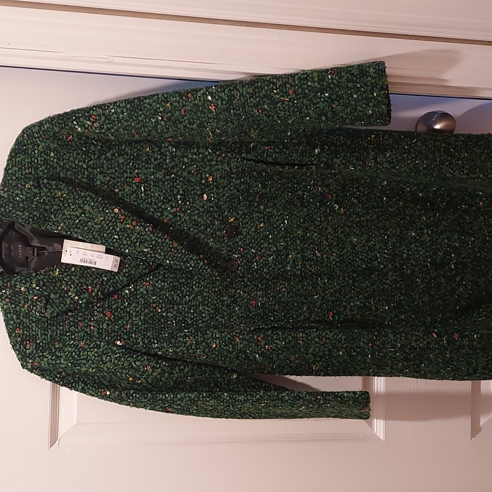 NWT J. Crew Collection Green Daphne Peacoat Jacket Gorgeous!